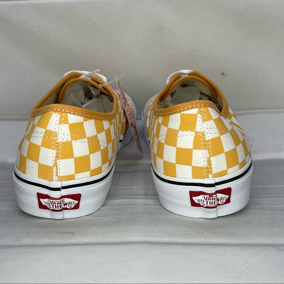 Vans Authentic Gold Checkerboard Lace Up Skate Shoes Mens Size 11.5 - Picture 8 of 11